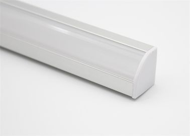 V Bentuk LED Profil Aluminium Diffuser 19 * 19mm Untuk Lighting Showcase LED
